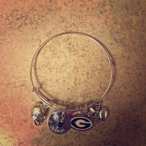New! Silver Georgia Bulldogs charm bracelet